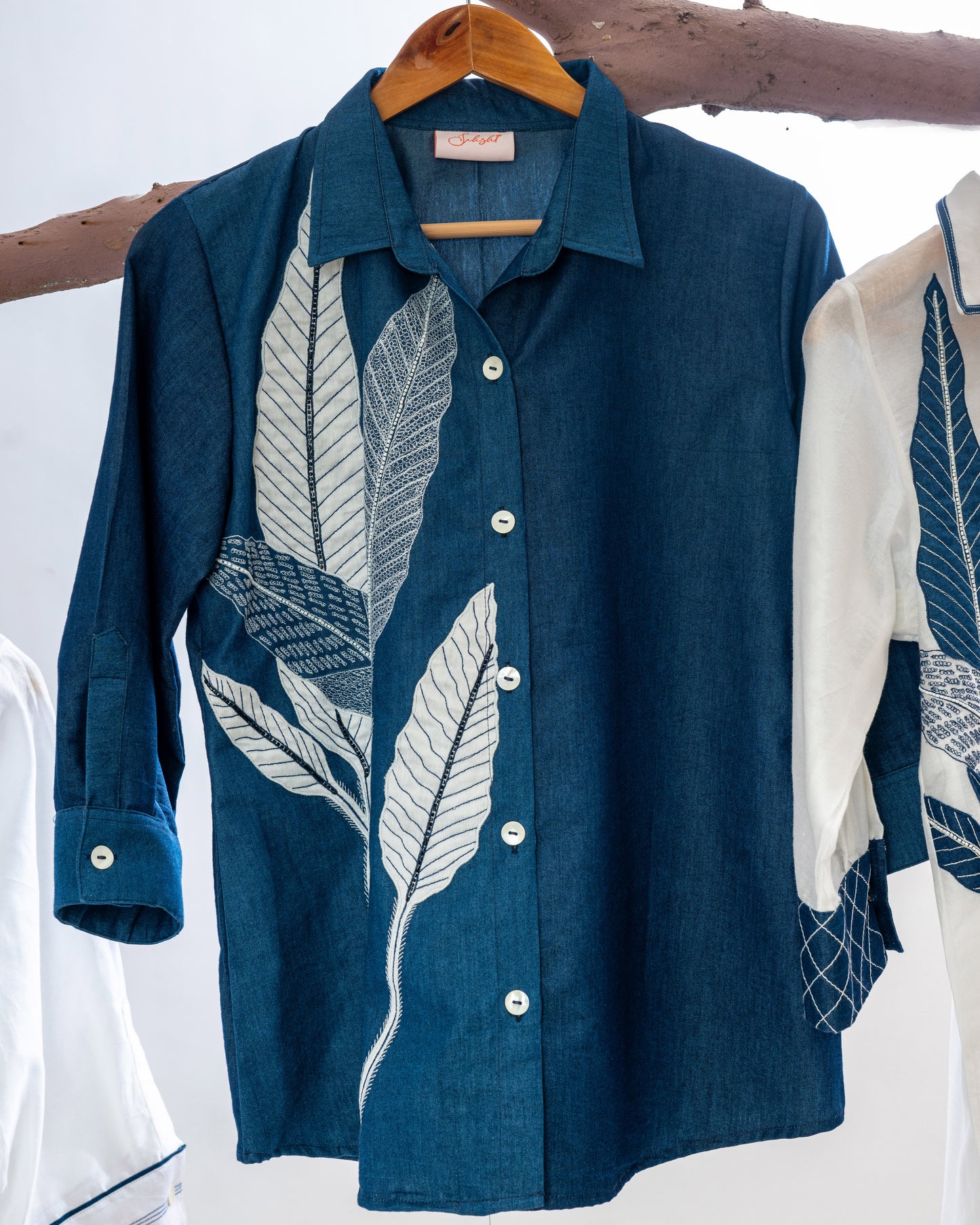 Love Leaf Shirt On Denim